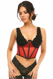Daisy Corsets Lavish Red Mesh Open Cup Waist Cincher - Daisy Corsets - Flyclothing LLC