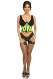 Daisy Corsets Lavish Neon Green Mesh Open Cup Waist Cincher - Daisy Corsets - Flyclothing LLC