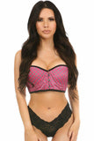 Daisy Corsets Lavish Pink Plaid Underwire Short Bustier - Daisy Corsets - Flyclothing LLC