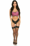 Daisy Corsets Lavish Pink Plaid Underwire Short Bustier - Daisy Corsets - Flyclothing LLC