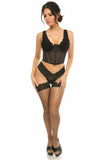 Daisy Corsets Lavish Black Mesh Open Cup Waist Cincher - Daisy Corsets - Flyclothing LLC
