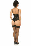 Daisy Corsets Lavish Black Patent Open Cup Underwire Waist Cincher - Daisy Corsets - Flyclothing LLC