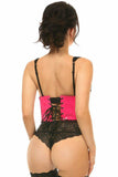 Daisy Corsets Lavish Neon Pink Patent Open Cup Underwire Waist Cincher - Daisy Corsets - Flyclothing LLC