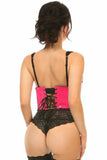 Lavish Neon Pink Patent Open Cup Underwire Waist Cincher - Daisy Corsets - Flyclothing LLC