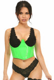 Daisy Corsets Lavish Neon Green Patent Open Cup Underwire Waist Cincher - Daisy Corsets - Flyclothing LLC