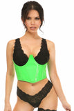 Lavish Neon Green Patent Open Cup Underwire Waist Cincher - Daisy Corsets - Flyclothing LLC
