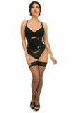 Daisy Corsets Lavish Black Patent Mini Cincher - Daisy Corsets - Flyclothing LLC