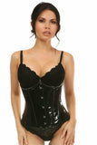 Daisy Corsets Lavish Black Patent Underbust Corset - Daisy Corsets - Flyclothing LLC
