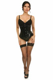 Lavish Black Patent Underbust Corset - Daisy Corsets - Flyclothing LLC