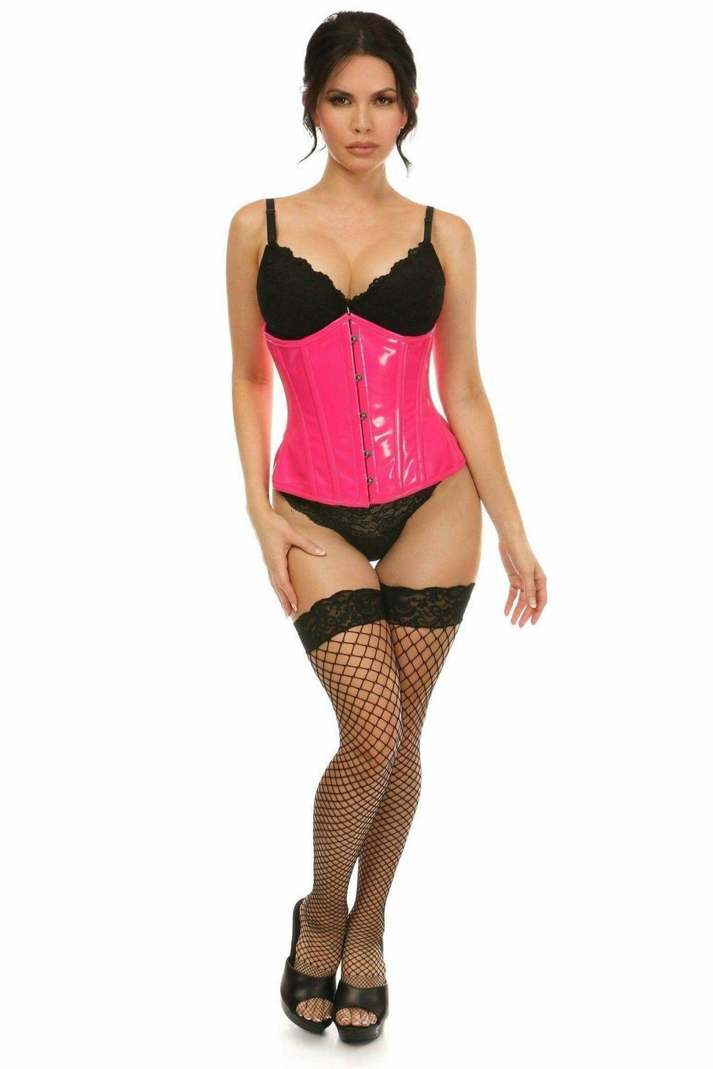 Daisy Corsets Lavish Hot Pink Patent Underbust Corset - Daisy Corsets - Flyclothing LLC