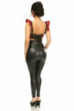 Daisy Corsets Lavish Red Plaid Underwire Bustier Top w/Removable Ruffle Sleeves - Daisy Corsets - Flyclothing LLC