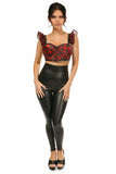 Daisy Corsets Lavish Red Plaid Underwire Bustier Top w/Removable Ruffle Sleeves - Daisy Corsets - Flyclothing LLC