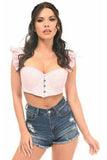 Daisy Corsets Lavish Lt Pink Eyelet Underwire Bustier Top w/Removable Ruffle Sleeves - Daisy Corsets - Flyclothing LLC