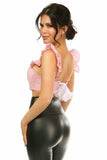 Daisy Corsets Lavish Lt Pink Eyelet Underwire Bustier Top w/Removable Ruffle Sleeves - Daisy Corsets - Flyclothing LLC