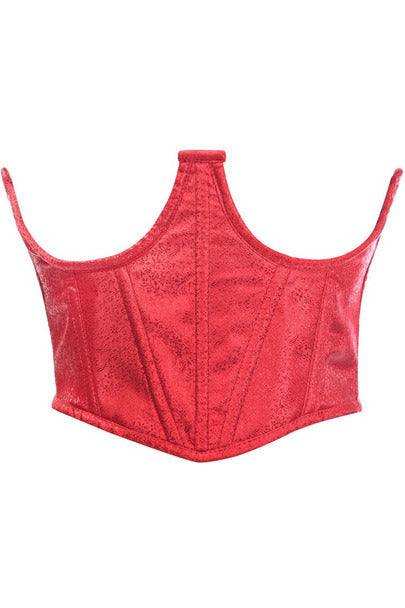 Daisy Corsets Lavish Wine Brocade Open Cup Waist Cincher - Daisy Corsets - Flyclothing LLC