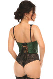 Daisy Corsets Lavish Dark Green Brocade Open Cup Waist Cincher - Daisy Corsets - Flyclothing LLC