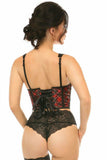 Daisy Corsets Lavish Red Plaid Satin Open Cup Waist Cincher - Daisy Corsets - Flyclothing LLC