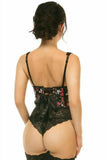 Daisy Corsets Lavish Floral Satin Open Cup Waist Cincher - Daisy Corsets - Flyclothing LLC