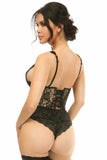 Daisy Corsets Lavish Tan w/Black Lace Overlay Open Cup Waist Cincher - Daisy Corsets - Flyclothing LLC