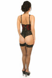 Lavish Red w/Black Lace Overlay Open Cup Waist Cincher - Daisy Corsets - Flyclothing LLC
