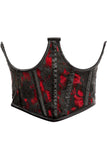 Daisy Corsets Lavish Red w/Black Lace Overlay Open Cup Waist Cincher - Daisy Corsets - Flyclothing LLC