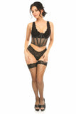 Lavish Black Fishnet Underwire Open Cup Waist Cincher - Daisy Corsets - Flyclothing LLC