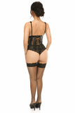 Lavish Black Fishnet Underwire Open Cup Waist Cincher - Daisy Corsets - Flyclothing LLC