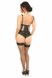 Lavish Lt Pink Fishnet Underwire Open Cup Waist Cincher - Daisy Corsets - Flyclothing LLC