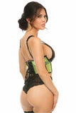 Lavish Neon Green Fishnet Underwire Open Cup Waist Cincher - Daisy Corsets - Flyclothing LLC