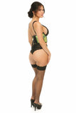 Lavish Neon Green Fishnet Underwire Open Cup Waist Cincher - Daisy Corsets - Flyclothing LLC