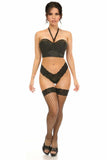 Daisy Corsets Lavish Faux Leather Halter Bustier w/Spikes - Daisy Corsets - Flyclothing LLC