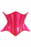 Daisy Corsets Lavish Pink Clear Curvy Underbust Waist Cincher Corset - Daisy Corsets - Flyclothing LLC