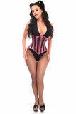 Daisy Corsets Lavish Pink Clear Curvy Underbust Waist Cincher Corset - Daisy Corsets - Flyclothing LLC
