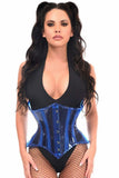 Daisy Corsets Lavish Blue Clear Curvy Underbust Waist Cincher Corset - Daisy Corsets - Flyclothing LLC