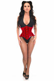 Daisy Corsets Lavish Red Clear Curvy Underbust Waist Cincher Corset - Daisy Corsets - Flyclothing LLC