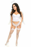 Daisy Corsets Lavish 3 PC Sexy White Angel Corset Costume - Daisy Corsets - Flyclothing LLC