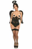 Daisy Corsets Lavish 3 PC Sexy Daring Dark Angel Corset Costume - Daisy Corsets - Flyclothing LLC