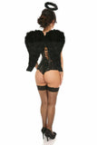 Lavish 3 PC Sexy Daring Dark Angel Corset Costume - Daisy Corsets - Flyclothing LLC