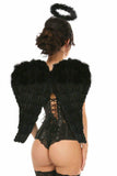 Lavish 3 PC Sexy Daring Dark Angel Corset Costume - Daisy Corsets - Flyclothing LLC