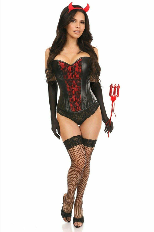 Lavish 4 PC Gothic Devil Corset Costume - Daisy Corsets - Flyclothing LLC