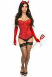 Daisy Corsets Lavish 4 PC Daring Devil Corset Costume - Daisy Corsets - Flyclothing LLC