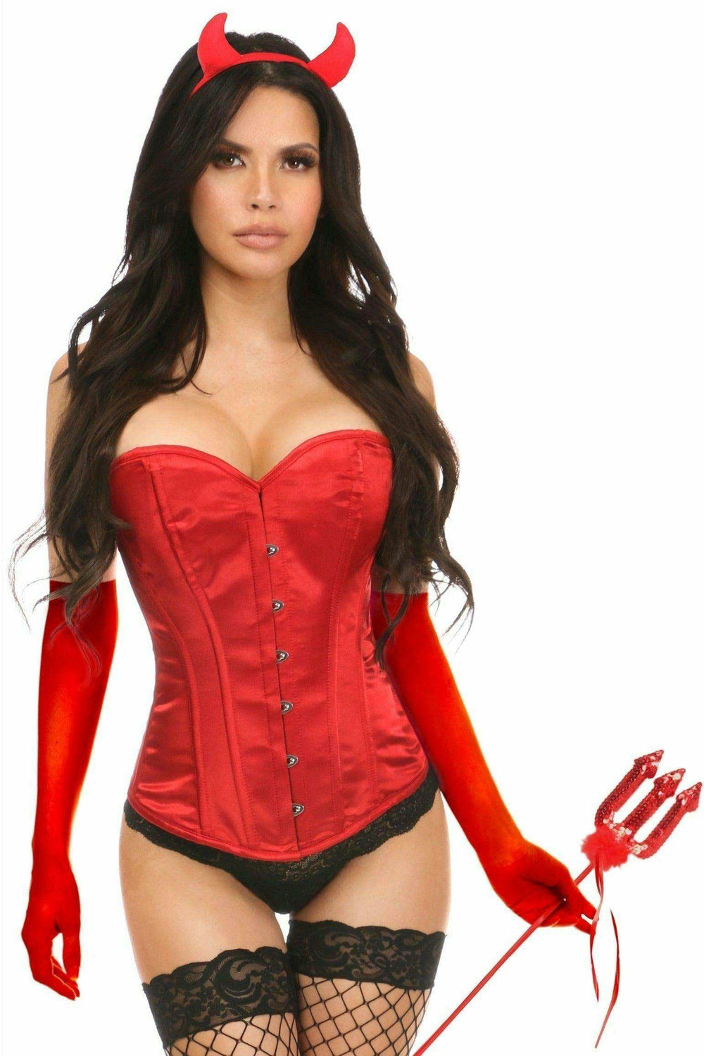 Lavish 4 PC Daring Devil Corset Costume - Daisy Corsets - Flyclothing LLC