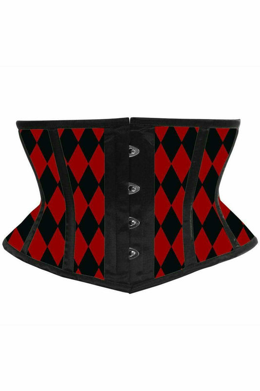 Daisy Corsets Lavish Black & Red Diamond Waist Cincher - Daisy Corsets - Flyclothing LLC