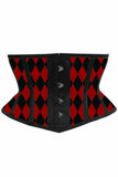 Daisy Corsets Lavish Black & Red Diamond Waist Cincher - Daisy Corsets - Flyclothing LLC