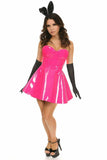 Daisy Corsets Lavish 5 PC Pink Patent Bunny Corset Costume - Daisy Corsets - Flyclothing LLC