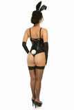 Lavish 4 PC Black PVC Bunny Corset Costume - Daisy Corsets - Flyclothing LLC