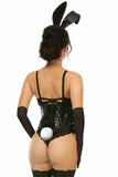 Daisy Corsets Lavish 4 PC Black PVC Bunny Corset Costume - Daisy Corsets - Flyclothing LLC