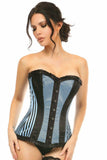 Lavish Lt Blue Burlesque Overbust Corset - Daisy Corsets - Flyclothing LLC