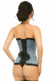 Daisy Corsets Lavish Lt Blue Burlesque Overbust Corset - Daisy Corsets - Flyclothing LLC