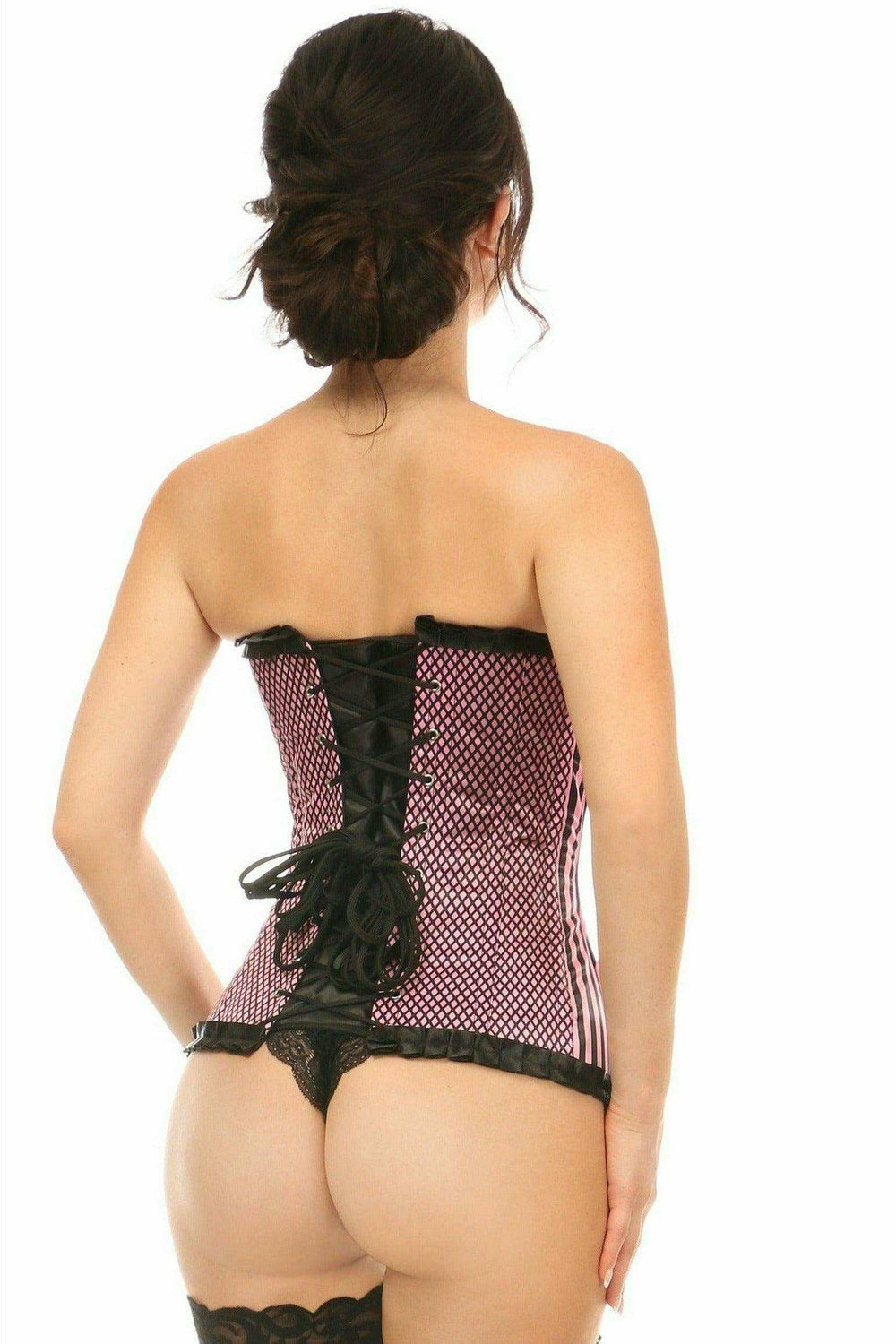 Daisy Corsets Lavish Pink Burlesque Overbust Corset - Daisy Corsets - Flyclothing LLC